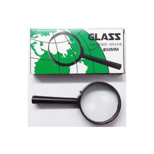[GF-1945-2] Loupe GOLDEN FEATHER  Glass Staight-shank 50mm