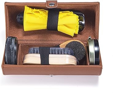 [GF-2210M] Boite à Cirage de Chaussures  6 En 1 Marron