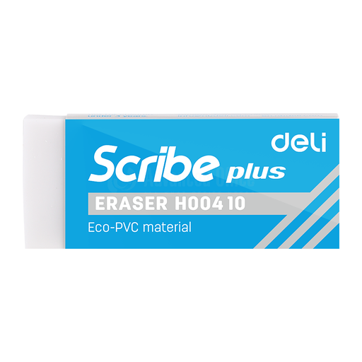[H00410] Gomme de Bureau DELI Scribe Plus Réctangulaire Blanc