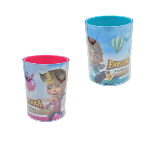 [H85004] Porte stylo Ecolier DELI Explora Format Cylindrique Fille et Garçon en Plastique