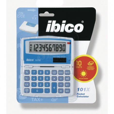 [IB410130] Calculatrice De Bureau IBICO 101X 10 Chiffres Bleu