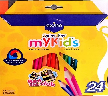 [IS01-006] Crayons De Couleur EXINE Bee Kid's Club Color For MyKid's Boite De 24