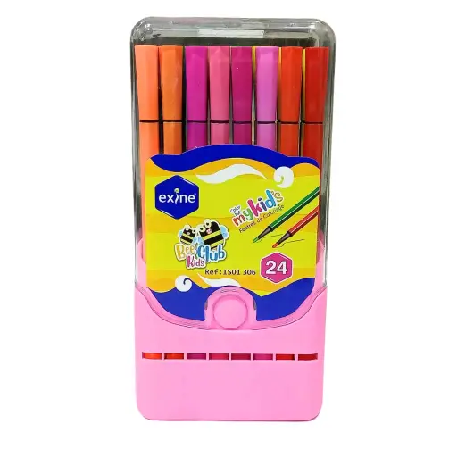 [IS01-306] Feutre De Coloriage EXINE MyKid's Boite de 24 Couleurs 