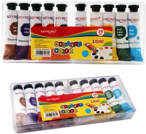 [KR971601] Boite de Peinture KEYROAD Gouache 10ml de 10 Tubes