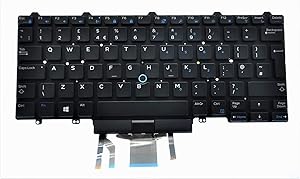 [M14ISFBP] Clavier DELL Pour Laptop Latitude E5490 Azerty Rétroéclairé Noir