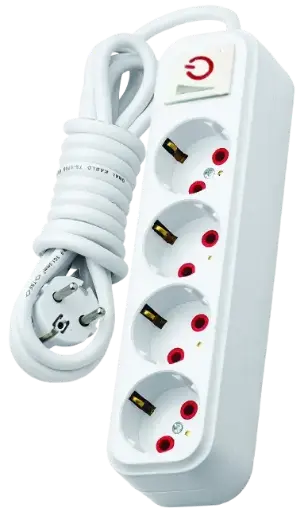 [M4P3-BMS] Multiprise BMS 4 prises 3 pôles 3m 220/250V 16A avec Interrupteur