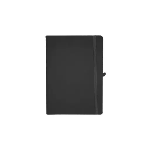 [NB-A4N] Notebook A4 200 pages Couverture PU à Fermeture élastique avec Boucle pour stylo Noir