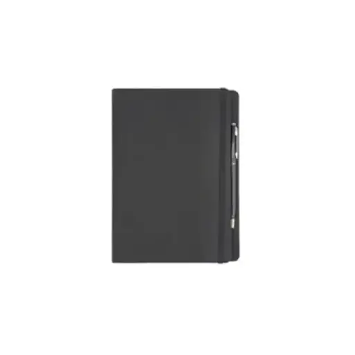 [NB-A5N] Notebook A5 à Fermeture Elastique Boucle Pour Stylo Noir