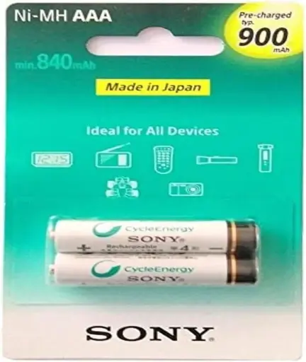 [NH-AAA-B2EN] Pile Ni-MH Rechargeables  SONY AAA Cycle Energy 900mAh 