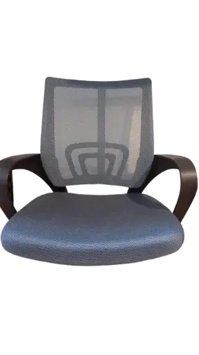 [OP-938G] Chaise Opérateur Filet avec Accoudoirs en Plastique Piètement Chromé Gris