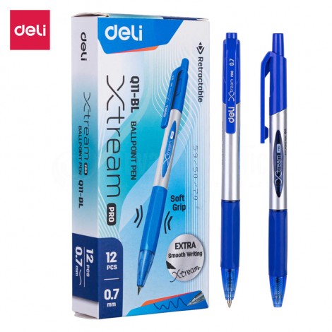 [Q20430] Stylo Roller DELI Touch Bleu