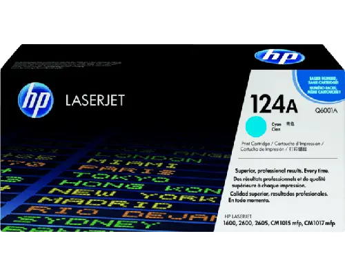 [Q6001A] Toner HP 124A Cyan Pour Imprimantes Laserjet 2600 1600 2605 CM1015 CM1017 