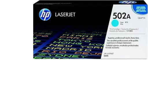 [Q6471A] Toner HP 502A Cyan Pour Imprimantes HP Color LaserJet 3600 