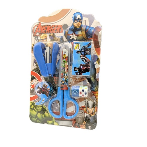 [QL-828/1-14] Jeux scolaire fantaisie GOLDEN Mini fournitures de bureau enfant inclus 2 Mini rouleaux de scotch déco avec dévidoir Ciseau scolaire Pro Mini agrafeuse avec boite d'agrafes No.33