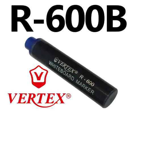 [R-600B] Recharge Marqueurs VERTEX pour Tableau Blanc Bleu