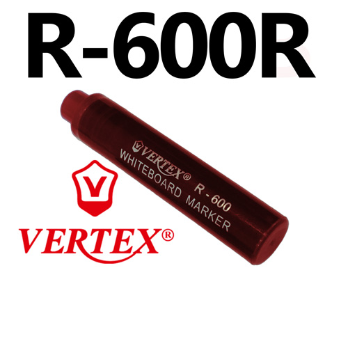 [R-600R] Recharge Marqueurs VERTEX R-600 pour Tableau Blanc Rouge