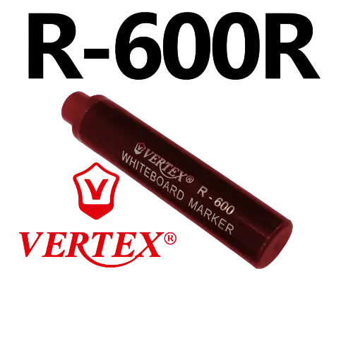 [R-600R] Recharge Marqueurs VERTEX R-600 pour Tableau Blanc Rouge