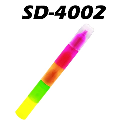 [SD-4002] Marqueur Fluorescent MOBS 4en1 en Biseau Rose Orange Vert Jaune
