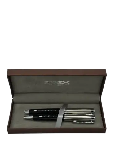 [SET7-N] Parure de 2 stylo Bille et Roller RIDEX Noir