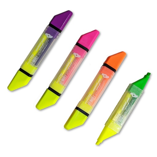 [ST12-089] Marqueur Fluorescent MOBS Pixel Line Double Tête 2en1 Multi-Couleurs