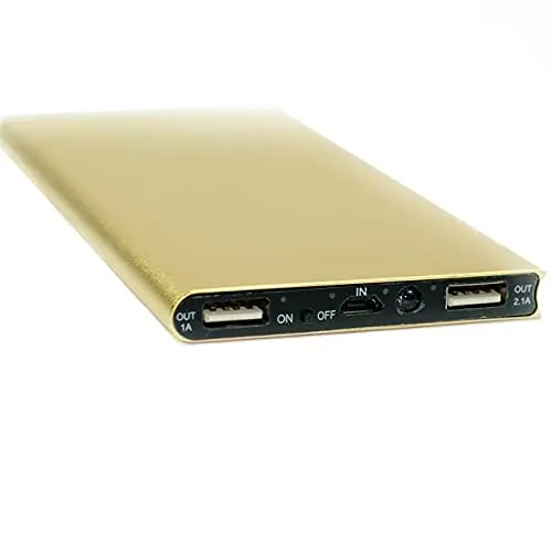 [T005] Power Bank TIMI Metal Shell T005 10 000 Mah 2 USB Micro USB Gold