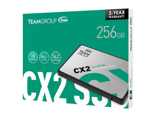[T253X6256G0C101] Disque Dur Interne TEAMGROUP CX2 256Go SSD 2.5" SATA III