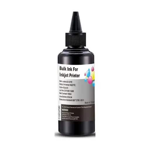 [TOPINK-100BK] Bouteille D'encre TOPINK 100BK Ink Refill Universelle Noir 100ml Pour Cartouche D'imprimante