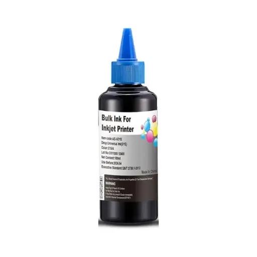 [TOPINK-100C] Bouteille D'encre TOPINK 100C Ink Refill Universelle Cyan Pour Cartouche D'imprimante