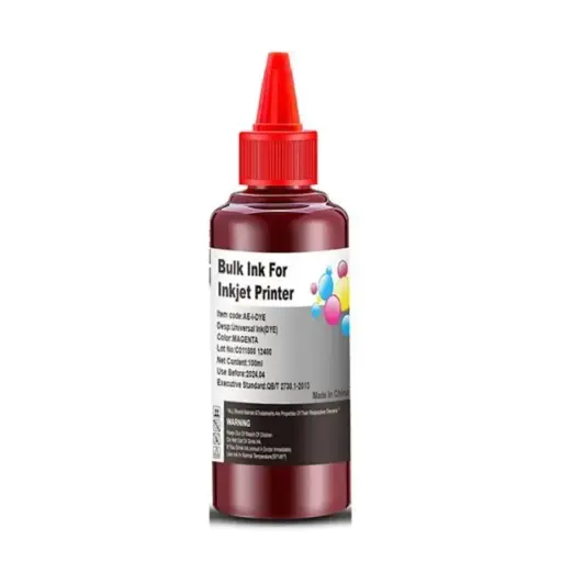 [TOPINK-100M] Bouteille D'encre TOPINK Ink Refill 100M Universelle  Magenta Pour Cartouche D'imprimante